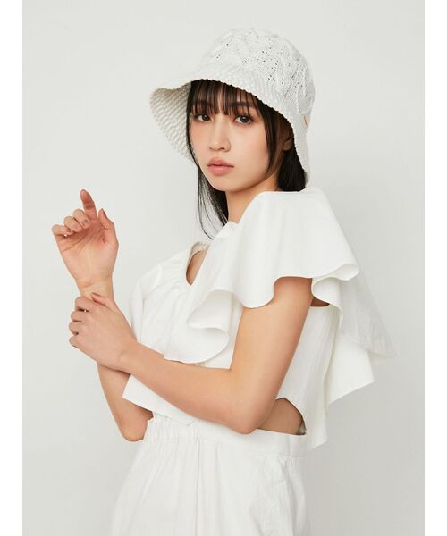 CALNAMUR（カルナムール）の「フリルマキシワンピース（ワンピース・レディース・グリーン/ホワイト・FREE）」の14枚目の写真