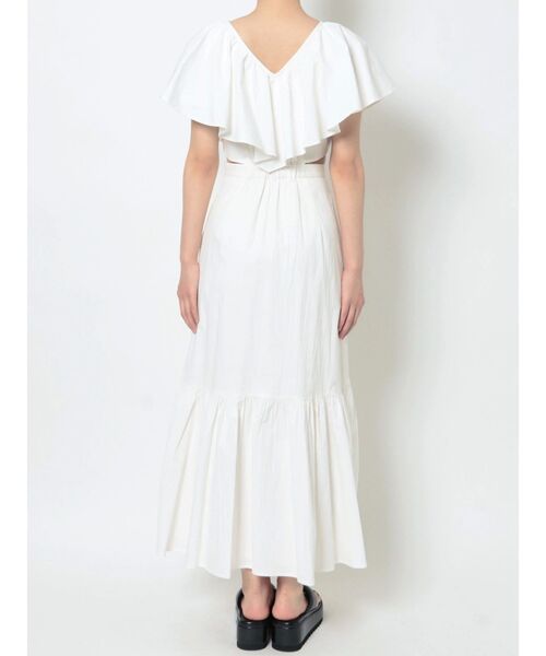 CALNAMUR（カルナムール）の「フリルマキシワンピース（ワンピース・レディース・グリーン/ホワイト・FREE）」の7枚目の写真