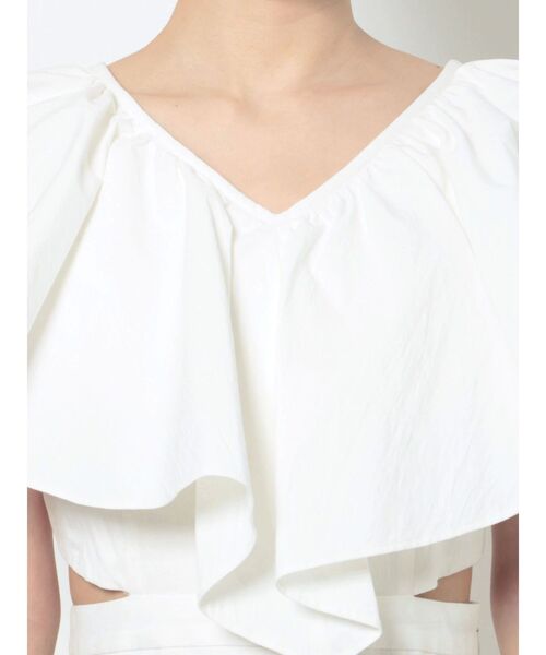 CALNAMUR（カルナムール）の「フリルマキシワンピース（ワンピース・レディース・グリーン/ホワイト・FREE）」の5枚目の写真