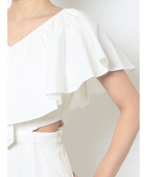 CALNAMUR（カルナムール）の「フリルマキシワンピース（ワンピース・レディース・グリーン/ホワイト・FREE）」の9枚目の写真