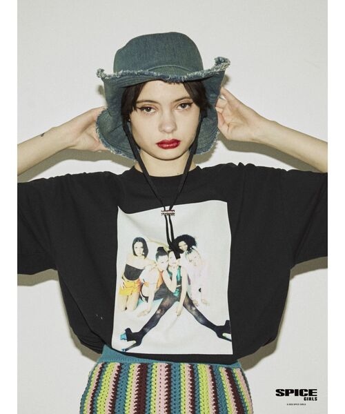jouetie（ジュエティ）の「SPICE GIRLS BIG Tシャツ【コラボ】（Tシャツ/カットソー・レディース・ブラック/オフホワイト/ピンク・MEDIUM）」の4枚目の写真
