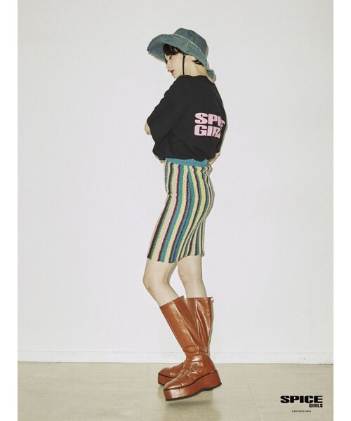 jouetie（ジュエティ）の「SPICE GIRLS BIG Tシャツ【コラボ】（Tシャツ/カットソー・レディース・ブラック/オフホワイト/ピンク・MEDIUM）」の5枚目の写真