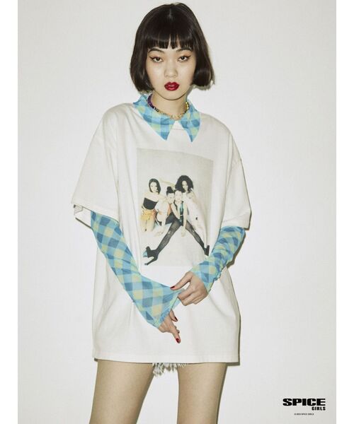 jouetie（ジュエティ）の「SPICE GIRLS BIG Tシャツ【コラボ】（Tシャツ/カットソー・レディース・ブラック/オフホワイト/ピンク・MEDIUM）」の11枚目の写真