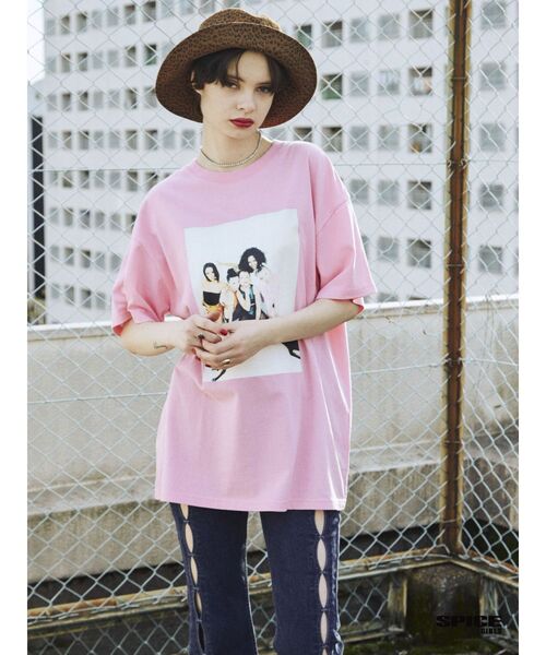 jouetie（ジュエティ）の「SPICE GIRLS BIG Tシャツ【コラボ】（Tシャツ/カットソー・レディース・ブラック/オフホワイト/ピンク・MEDIUM）」の7枚目の写真