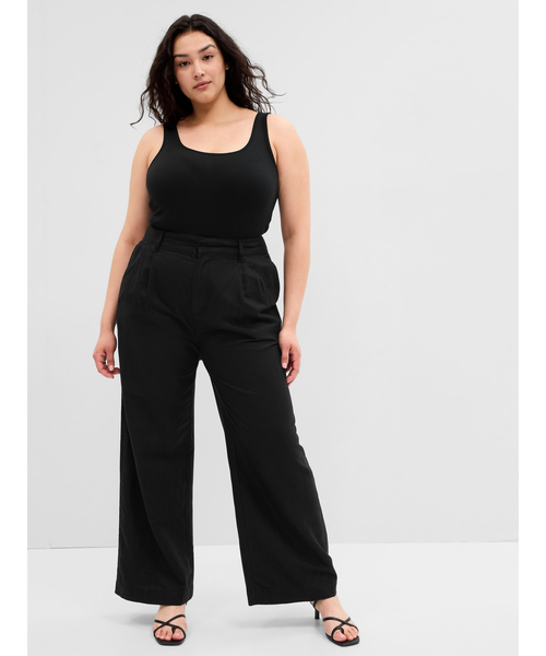 GAP（ギャップ）の「コットンリネン プリーツパンツ（その他パンツ・レディース・ピンク/ブラック/オフホワイト/グリーン・4/00/8/10/0/000/6/2）」の16枚目の写真