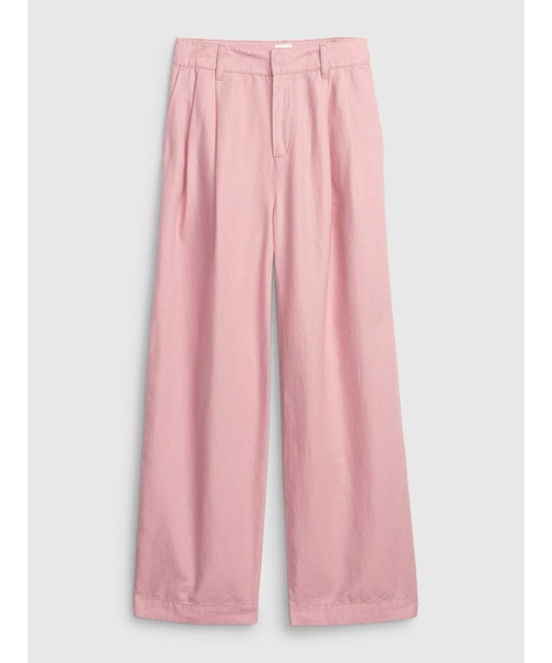 GAP（ギャップ）の「コットンリネン プリーツパンツ（その他パンツ・レディース・ピンク/ブラック/オフホワイト/グリーン・4/00/8/10/0/000/6/2）」の20枚目の写真