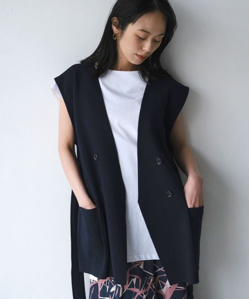marjour（マージュール）の「PONTE GILET（ベスト・レディース・ネイビー/チャコールグレー・M）」の17枚目の写真