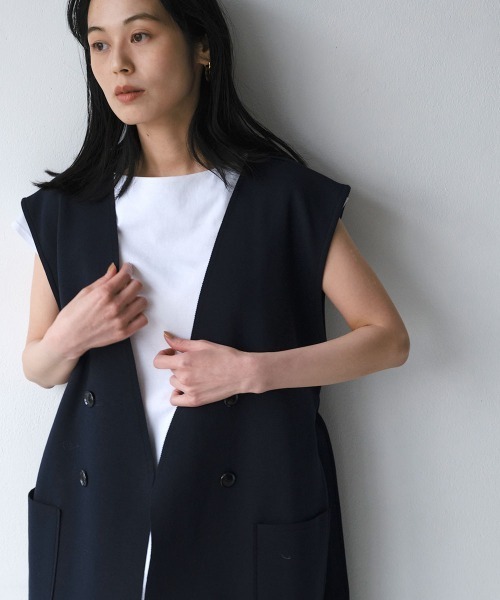 marjour（マージュール）の「PONTE GILET（ベスト・レディース・ネイビー/チャコールグレー・M）」の15枚目の写真