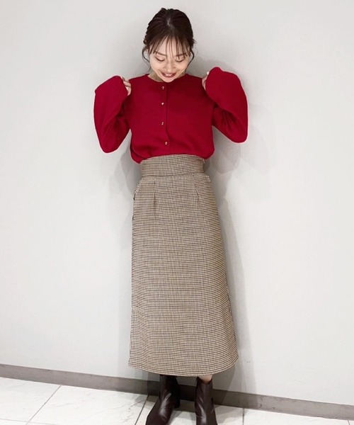 flower（フラワー）の「ハートボタンカーディガン（カーディガン/ボレロ・レディース・グレー/ホワイト/レッド/ブラック・FREE）」の8枚目の写真