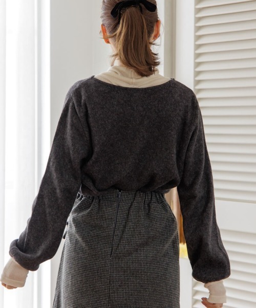 flower（フラワー）の「ハートボタンカーディガン（カーディガン/ボレロ・レディース・グレー/ホワイト/レッド/ブラック・FREE）」の11枚目の写真