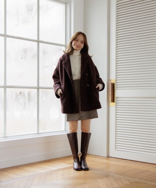 flower（フラワー）の「ハートボタンカーディガン（カーディガン/ボレロ・レディース・グレー/ホワイト/レッド/ブラック・FREE）」の19枚目の写真