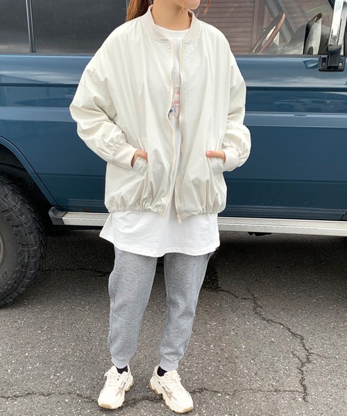 CRB（シーアールビー）の「ジップブルゾン（ブルゾン・レディース・アイボリー/ブラック/ライトパープル/グレイッシュベージュ・F）」の15枚目の写真