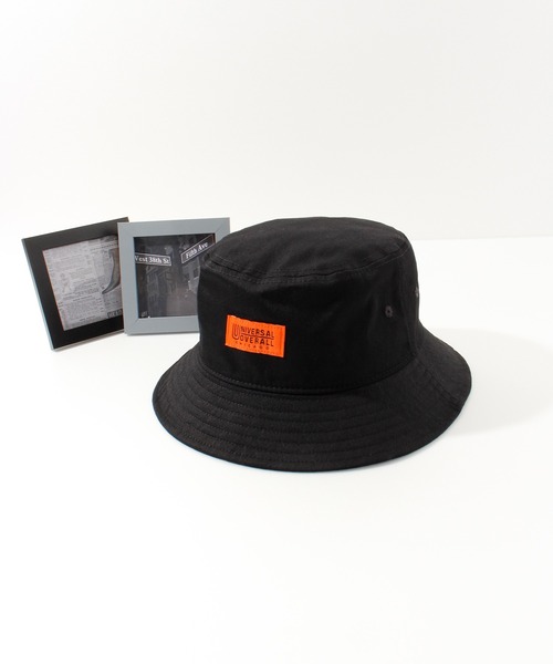 UNIVERSAL OVERALL（ユニバーサルオーバーオール）の「【UNIVERSAL OVERALL/ユニバーサルオーバーオール】ツイルバケットハット（ハット・メンズ・ブラック/ダークグリーン/ベージュ/アイボリー/スモーク/ピンク・F）」の3枚目の写真