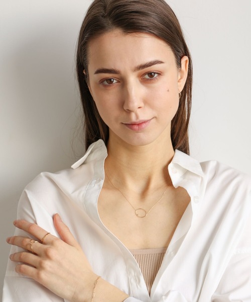 PAS TIERRA パティエラ Briller K10 ダイヤモンドネックレス PAS TIERRA（パティエラ）の「【Briller】K10プリンセスカット