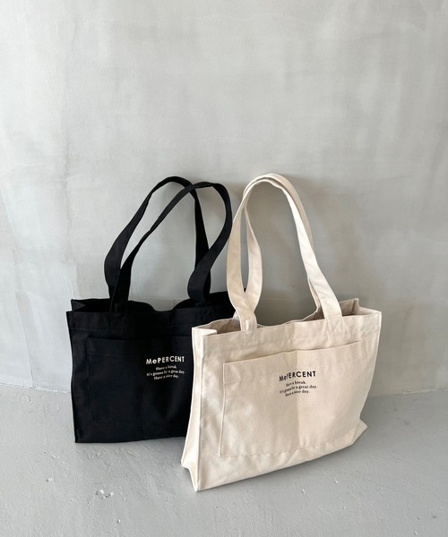 Me%（ミィパーセント）の「MPヨコワイドトート（トートバッグ・レディース・ブラック/アイボリー・FREE）」の4枚目の写真