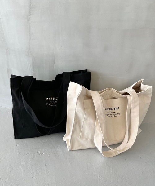 Me%（ミィパーセント）の「MPヨコワイドトート（トートバッグ・レディース・ブラック/アイボリー・FREE）」の6枚目の写真