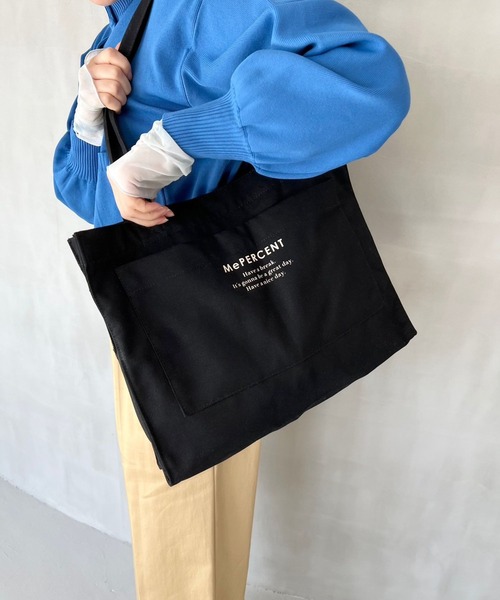 Me%（ミィパーセント）の「MPヨコワイドトート（トートバッグ・レディース・ブラック/アイボリー・FREE）」の13枚目の写真