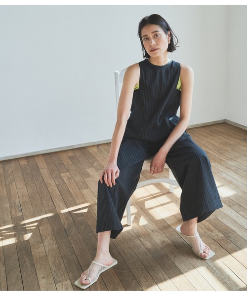 audrey and john wad(オードリーアンドジョンワッド)の「シルケットフライスタンクトップ≪UVカット≫ -手洗い可-(タンクトップ・レディース・オレンジ/ホワイト/ライトブルー/ライトイエロー・FREE)」の14枚目の写真