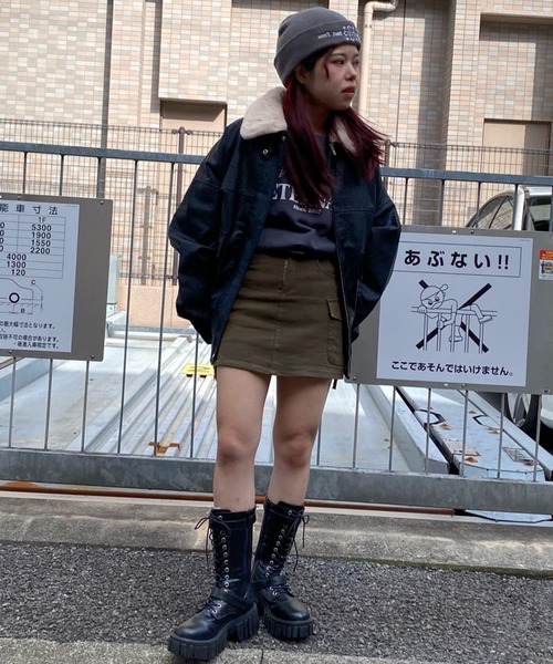 SPINNS（スピンズ）の「カーゴミニスカート（スカート・レディース・ブラック系/サックスブルー系/ブラック/カーキ/カモフラージュ・ONESIZE）」の22枚目の写真