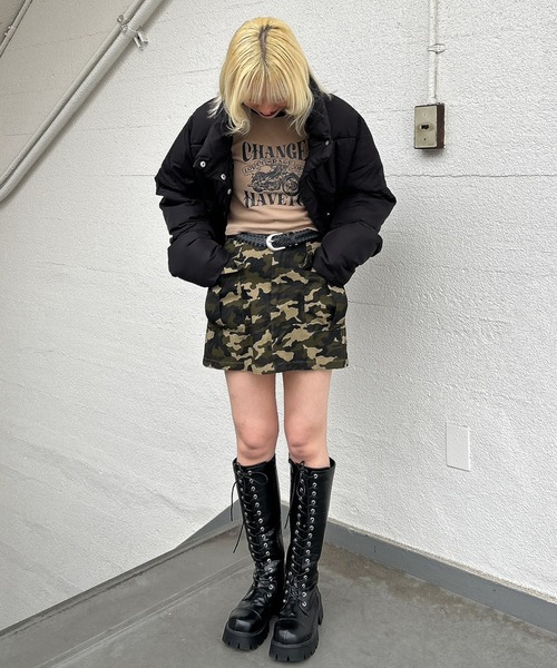 SPINNS（スピンズ）の「カーゴミニスカート（スカート・レディース・ブラック系/サックスブルー系/ブラック/カーキ/カモフラージュ・ONESIZE）」の20枚目の写真