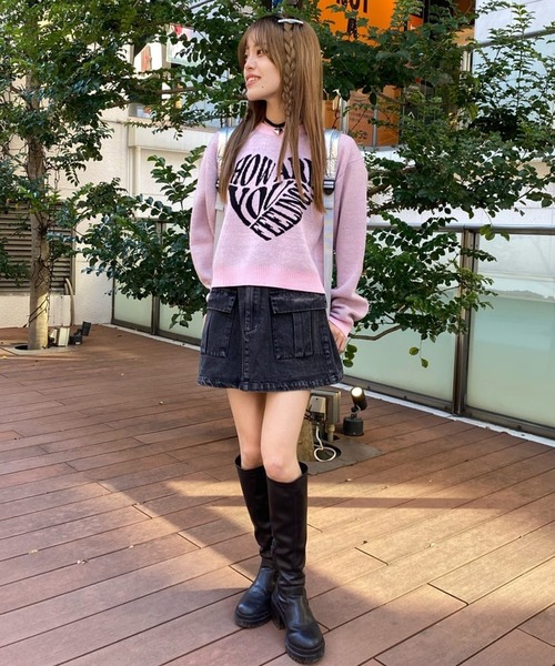 SPINNS（スピンズ）の「カーゴミニスカート（スカート・レディース・ブラック系/サックスブルー系/ブラック/カーキ/カモフラージュ・ONESIZE）」の12枚目の写真