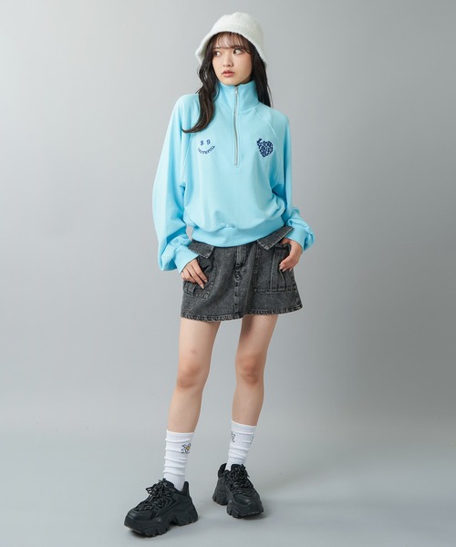 SPINNS（スピンズ）の「カーゴミニスカート（スカート・レディース・ブラック系/サックスブルー系/ブラック/カーキ/カモフラージュ・ONESIZE）」の10枚目の写真