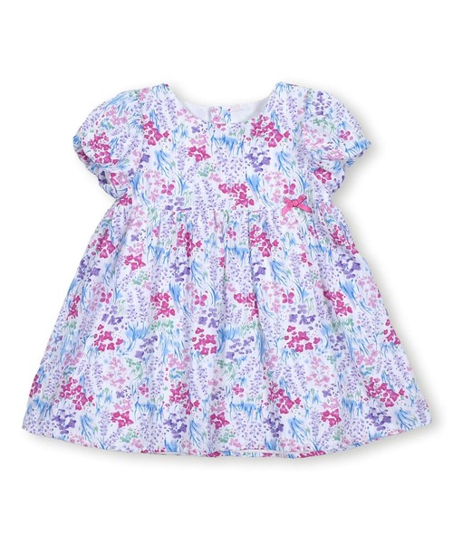 BeBe(ベベ)の「BeBe/【お揃い】プロヴァンスフラワープリントコットンワンピースベビー(80~90cm)(ロンパース・キッズ・パープル系その他・80/90)」の4枚目の写真