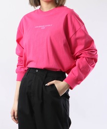 spiritoso シンプル発砲プリントロンT 長袖