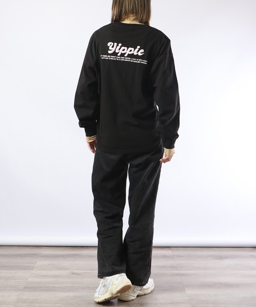 spiritoso（スピリトーゾ）の「spiritoso シンプル発砲プリントロンT 長袖（Tシャツ/カットソー・レディース・ブラック/ピンク/オフホワイト・F）」の13枚目の写真