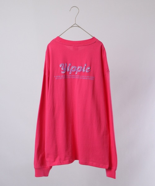 spiritoso（スピリトーゾ）の「spiritoso シンプル発砲プリントロンT 長袖（Tシャツ/カットソー・レディース・ブラック/ピンク/オフホワイト・F）」の11枚目の写真