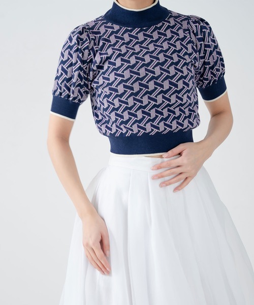 qumerry.（キュメリ）の「ジオメパターンショートプルオーバー（その他トップス・レディース・ブルー系その他/オレンジ系その他・FREE）」の6枚目の写真