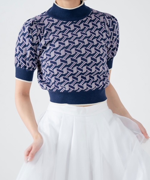 qumerry.（キュメリ）の「ジオメパターンショートプルオーバー（その他トップス・レディース・ブルー系その他/オレンジ系その他・FREE）」の7枚目の写真