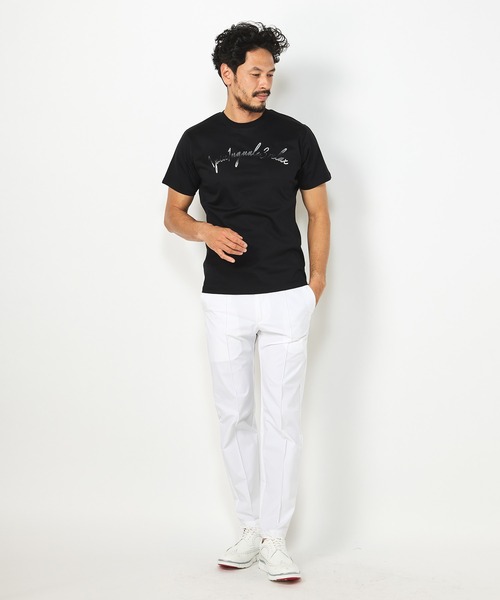 MEN'S BIGI（メンズビギ）の「【1PIU1UGUALE3 RELAX】シルケットポンチアーチロゴTシャツ（Tシャツ/カットソー・メンズ・ホワイト/ブラック・01/02/03）」の3枚目の写真
