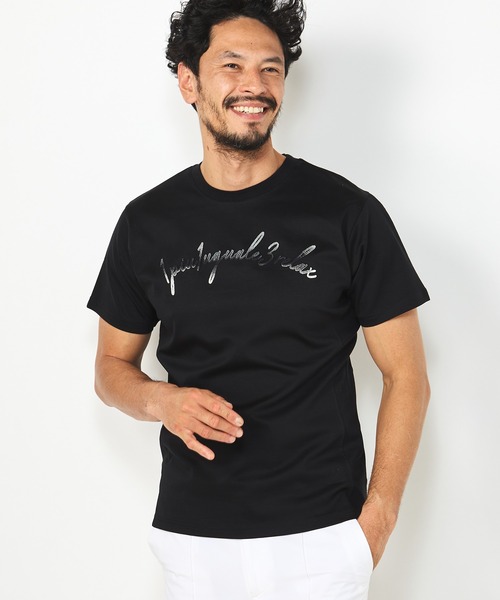 MEN'S BIGI（メンズビギ）の「【1PIU1UGUALE3 RELAX】シルケットポンチアーチロゴTシャツ（Tシャツ/カットソー・メンズ・ホワイト/ブラック・01/02/03）」の4枚目の写真