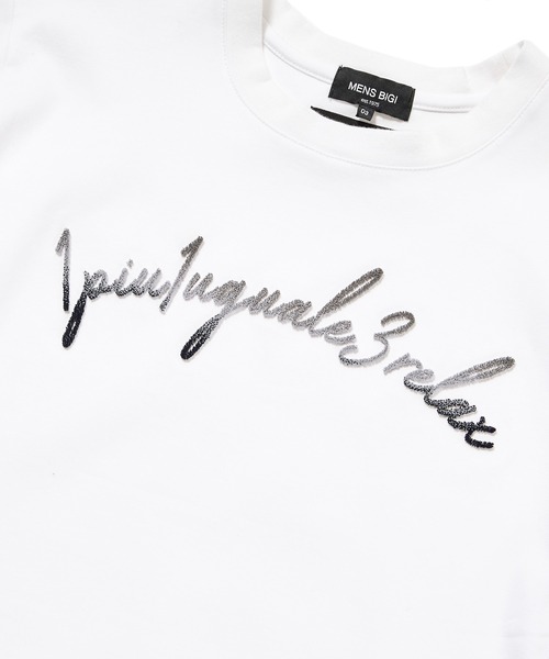 MEN'S BIGI（メンズビギ）の「【1PIU1UGUALE3 RELAX】シルケットポンチアーチロゴTシャツ（Tシャツ/カットソー・メンズ・ホワイト/ブラック・01/02/03）」の10枚目の写真