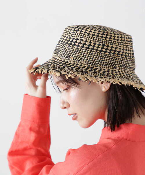 N.（N. Natural Beauty Basic）（エヌエヌナチュラルビューティーベーシック）の「柄編みハット（ハット・レディース・ホワイト/ブラック系その他・FREE）」の17枚目の写真