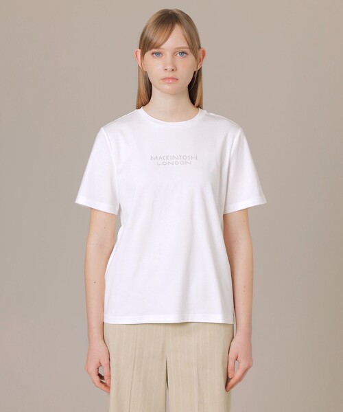 MACKINTOSH LONDON（マッキントッシュ ロンドン）の「スタッズロゴTシャツ（Tシャツ/カットソー・レディース・ブラック/オフホワイト・40/38）」の8枚目の写真