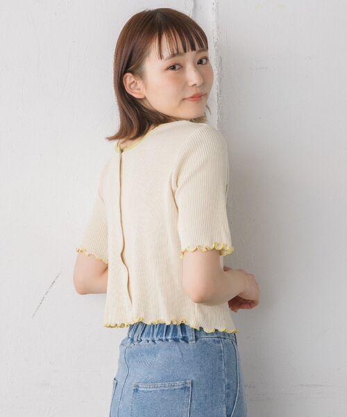 RETRO GIRL(レトロガール)の「テレコカットカーデ(Tシャツ/カットソー・レディース・イエロー/ブルー/ホワイト/ブラック系その他3・FREE)」の16枚目の写真