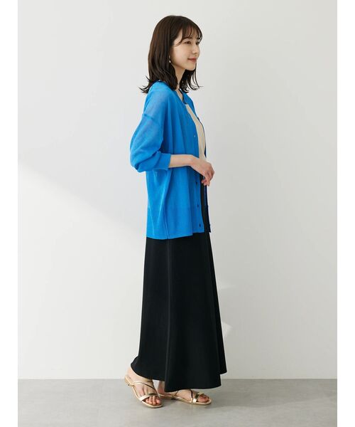 Green　Parks（グリーンパークス）の「フィラメントラメシアーカーディガン（カーディガン/ボレロ・レディース・ブルー/ブラック/オフホワイト/イエロー・FREE）」の20枚目の写真