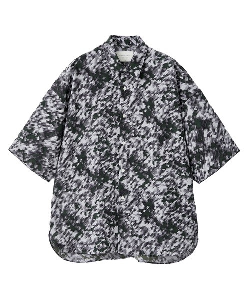 PUBLIC TOKYO（パブリックトウキョウ）の「マルチプリントトロミオーバーシャツ（シャツ/ブラウス・メンズ・ネイビー/ブラック/ミント/ダークネイビー/ライトブラウン/ブラック系その他2/カーキ/アイボリー・1/2）」の5枚目の写真