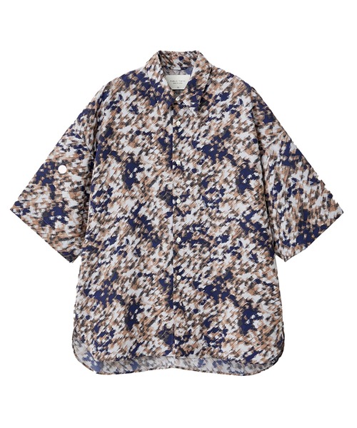 PUBLIC TOKYO（パブリックトウキョウ）の「マルチプリントトロミオーバーシャツ（シャツ/ブラウス・メンズ・ネイビー/ブラック/ミント/ダークネイビー/ライトブラウン/ブラック系その他2/カーキ/アイボリー・1/2）」の4枚目の写真