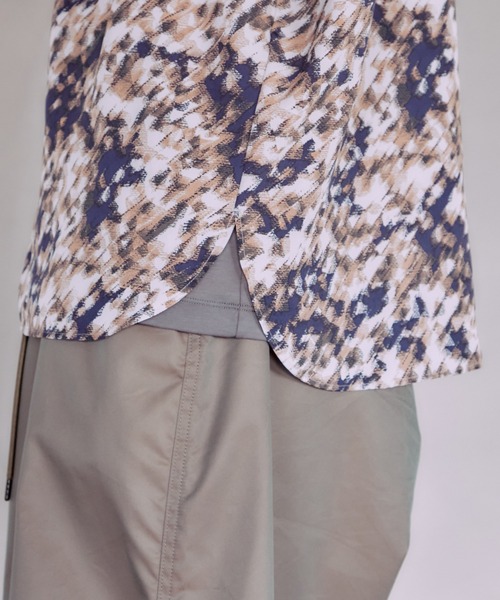 PUBLIC TOKYO（パブリックトウキョウ）の「マルチプリントトロミオーバーシャツ（シャツ/ブラウス・メンズ・ネイビー/ブラック/ミント/ダークネイビー/ライトブラウン/ブラック系その他2/カーキ/アイボリー・1/2）」の17枚目の写真