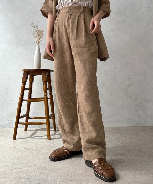 apres jour clair（アプレジュールクレア）の「【apres jour clair】【SET UP可能】ストレートパンツ【ZOZOTOWN限定アイテム】（その他パンツ・レディース・ライトブラウン/ライトベージュ/アイボリー・X-LARGE/フリー）」の13枚目の写真