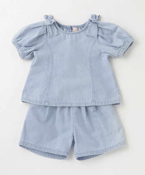 petit main（プティマイン）の「【AJUGA.】デニムセットアップ