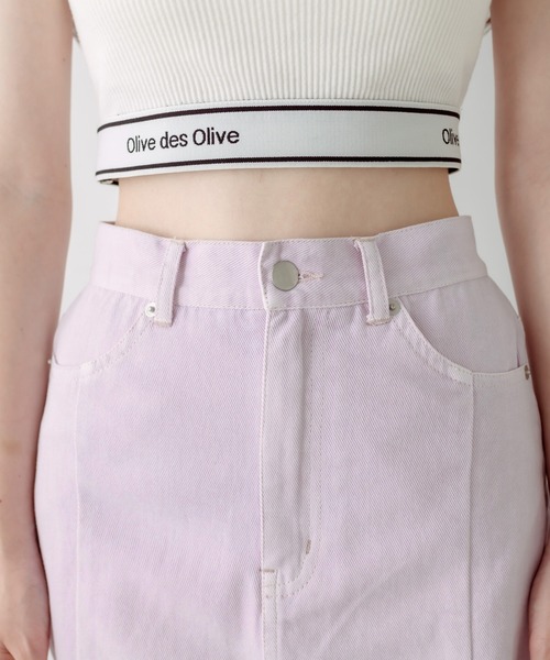 OLIVE des OLIVE（オリーブデオリーブ）の「スリットきれい色ミニスカート　1031010380（スカート・レディース・サックスブルー/ラベンダー・FREE）」の14枚目の写真