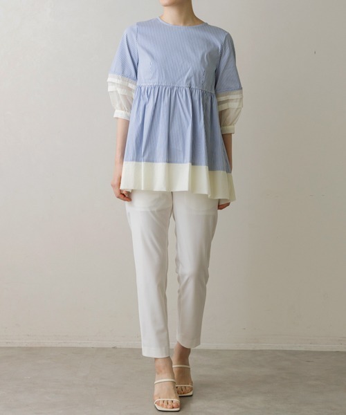 Sono(ソーノ)の「【SONO/ソーノ】【Summwe Stretch】コンフォートパンツ(スラックス・レディース・ネイビー/ブラック/ピンク/ミント/プラム/ホワイト・1/2/L2/L1)」の19枚目の写真