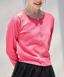 tocco closet（トッコ　クローゼット）の「ＵＶカット＆接触冷感♪ハートビジュー釦カーディガン（カーディガン/ボレロ）」