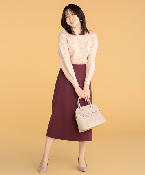 ANY SIS(エニィスィス)の「【低身長企画】ケーブルコンパクト ニット(ニット/セーター・レディース・黄土色系/ピンク系/アイボリー系・0)」の5枚目の写真