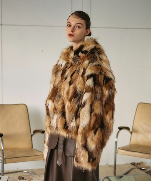 seyto（セイト）の「Patchwork fake fur jacket / パッチワーク