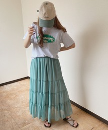 【ZOZO限定】ショート丈ロゴT / プリントT オーバーサイズ クロップド丈 グレー ベージュ グリーン ピンク